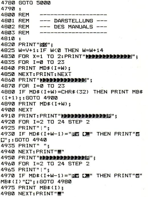 Anderes Basic-Listing des C64 als Beispiel für das prozedurale/imperative Programmierparadigma