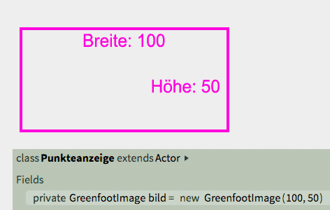 Screenshot: GreenfootImage - Breite / Höhe angeben