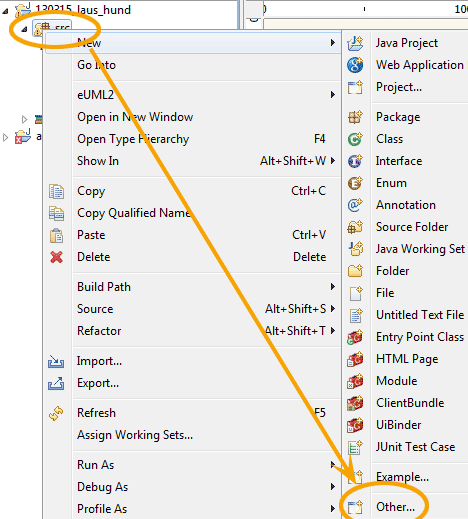 eclipse eUML2 - neues Klassendiagramm erstellen